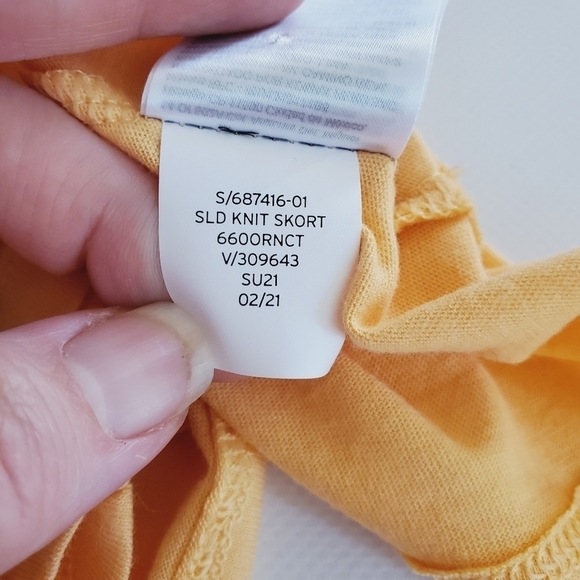 K1197 * Baby Gap Girls Solid Knit Skort Yellow Size 2 Yrs - Picture 6 of 7